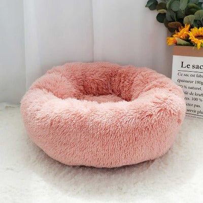 Calming Dog Cat Bed Round Lounger Sleeping Bed PawsLife